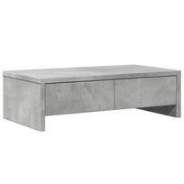 vidaXL Monitoriaus stovas su stalčiais, betono, 50x27x15cm, mediena