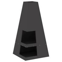 vidaXL Ugnies dubuo Juoda Atmosferos poveikiui atsparus plienas
