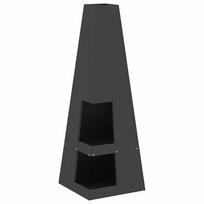 vidaXL Ugnies dubuo Juoda Atmosferos poveikiui atsparus plienas