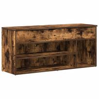 vidaXL batų suoliukas rūkytas ąžuolas 102x30,5x45cm inžinerinė mediena