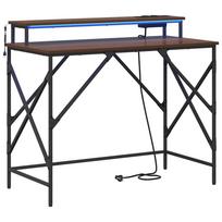 vidaXL Stalas Rudas ąžuolas 100 x 50 x 86,5 cm Apdirbta mediena