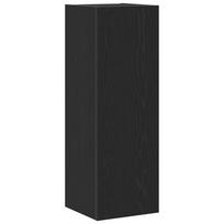 vidaXL Sieninis televizoriaus stovas 30,5 x 30 x 90 cm Juodas ąžuolas