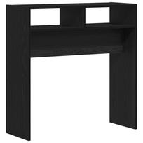 vidaXL Konsolinis stalas Juodas ąžuolas 78 x 30 x 80 cm