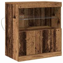 vidaXL LED Bufetas Ruda 60,5 x 37 x 67 cm Apdirbta mediena