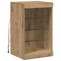 vidaXL LED Bufetas Amatininkų ąžuolas 41 x 37 x 67 cm Apdirbta mediena