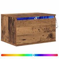 vidaXL Sieninis naktinis staliukas Senas medis 50 x 36 x 30 cm