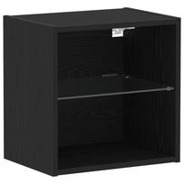 vidaXL Savitautinė lentyna su LED apšvietimu Juoda 40 x 28,5 x 40 cm