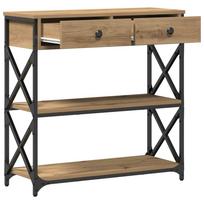 vidaXL Konsolės stalas artisano ąžuolo 75 x 28 x 75 cm