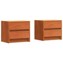 vidaXL Naktiniai staliukai 2 vnt. Vaško ruda 40 x 30.5 x 35.5 cm