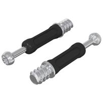 vidaXL Kamščio varžtas 2 vnt. Sidabrinė ir juoda M6 x 40 mm Metalas