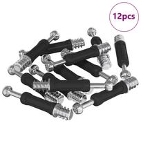 vidaXL Kamščio varžtas 12 vnt. Sidabrinė ir juoda M6 x 40 mm Metalas
