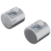 vidaXL Cilindrinės veržlės 2 vnt. Sidabrinė M6 x 12 mm Metalas