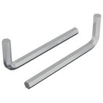 vidaXL Hex rakto 2 vnt. Sidabrinė 32 x 86 mm Plienas