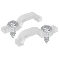 vidaXL LED Juostos Klipai 23,8 mm 2 vnt. Skaidrus Plastikas ir Geležis