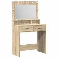 vidaXL Makiažo stalas Sonoma ąžuolas 79 x 41 x 135 cm Apdirbta mediena