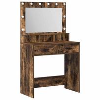 vidaXL Makiažo stalas Rūkyta ąžuolas 79 x 41 x 135 cm Apdirbta mediena