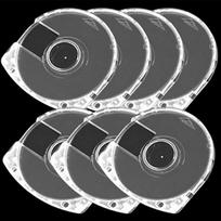 5 Pcs Dvd Cd Case 7Mm Double Clear Umd Replacement Shell, Apply For Most Game Dvd Cd gray