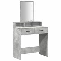 vidaXL Makiažo stalas Betono pilka 79 x 41 x 140 cm Apdirbta mediena