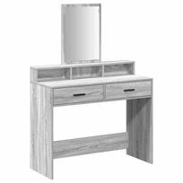 vidaXL Makiažo stalas Pilkas Sonoma 100 x 41 x 140 cm Apdirbta mediena
