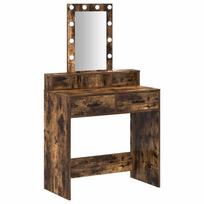 vidaXL Makiažo stalas Ruda 79 x 41 x 140 cm Apdirbta mediena