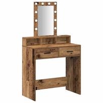 vidaXL Makiažo stalas Ruda 79 x 41 x 140 cm Apdirbta mediena