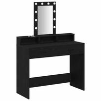 vidaXL Makiažo stalas Juoda 100 x 41 x 140 cm Apdirbta mediena