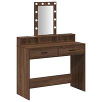vidaXL Makiažo stalas Ruda 100 x 41 x 140 cm Apdirbta mediena