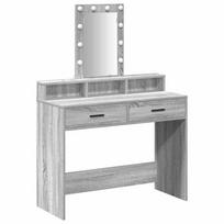vidaXL Makiažo stalas Pilka 100 x 41 x 140 cm Apdirbta mediena