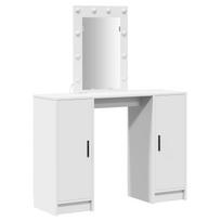 vidaXL Makiažo stalas Balta 102 x 33 x 135 cm Apdirbta mediena