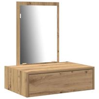 vidaXL Makiažo stalas Ruda 60 x 40 x 70 cm Apdirbta mediena