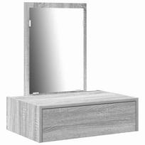 vidaXL Makiažo stalas Pilka 60 x 40 x 70 cm Apdirbta mediena
