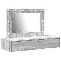 vidaXL Makiažo stalas Pilka 100 x 40 x 70 cm Apdirbta mediena