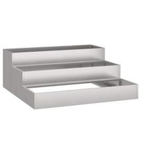 vidaXL Sodo vazonas Sidabro 90 x 90 x 35 cm Nerūdijantis Plienas
