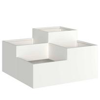 vidaXL Sodo vazonas Balta 80 x 80 x 48 cm Plienas