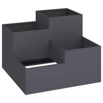 vidaXL Sodo vazonas Antracitas 80 x 80 x 60 cm Plienas