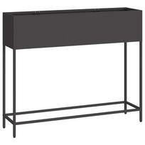 vidaXL Pakeltas Sodo Vazonas Juoda 100 x 26 x 82 cm Plienas