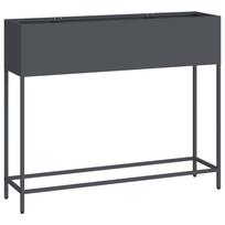 vidaXL Pakeltas Sodo Vazonas Antracitas 100 x 26 x 82 cm Plienas