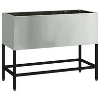 vidaXL Pakeltas Sodo Vazonas Sidabro 60 x 26 x 45 cm Cinkuota plienas