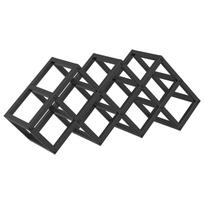 vidaXL Vyno stovas Juodas ąžuolas 63 x 16,5 x 25 cm