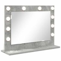vidaXL Kosmetinis veidrodis Betono pilka 60 x 45 x 18 cm Stačiakampio