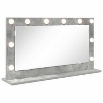 vidaXL Kosmetinis veidrodis Betono pilka 80 x 45 x 18 cm Stačiakampio