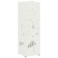 vidaXL Lietaus skėtis stovas Balta 15,5 x 15,5 x 49 cm Plienas