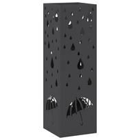 vidaXL Lietaus skėtis stovas Juoda 15,5 x 15,5 x 49 cm Plienas