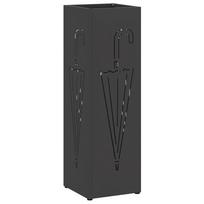 vidaXL Lietaus skėtis stovas Juoda 15,5 x 15,5 x 49 cm Plienas