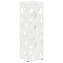 vidaXL Lietaus skėtis stovas Balta 15,5 x 15,5 x 49 cm Plienas