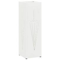 vidaXL Lietaus skėtis stovas Balta 15,5 x 15,5 x 49 cm Plienas