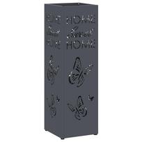 vidaXL Lietaus skėtis stovas Antracito 15,5 x 15,5 x 49 cm Plienas