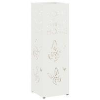 vidaXL Lietaus skėtis stovas Balta 15,5 x 15,5 x 49 cm Plienas
