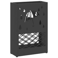 vidaXL Lietaus skėtis stovas Juoda 28 x 12 x 41 cm Plienas