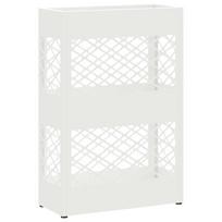 vidaXL Lietaus skėtis stovas Balta 28 x 12 x 41 cm Plienas